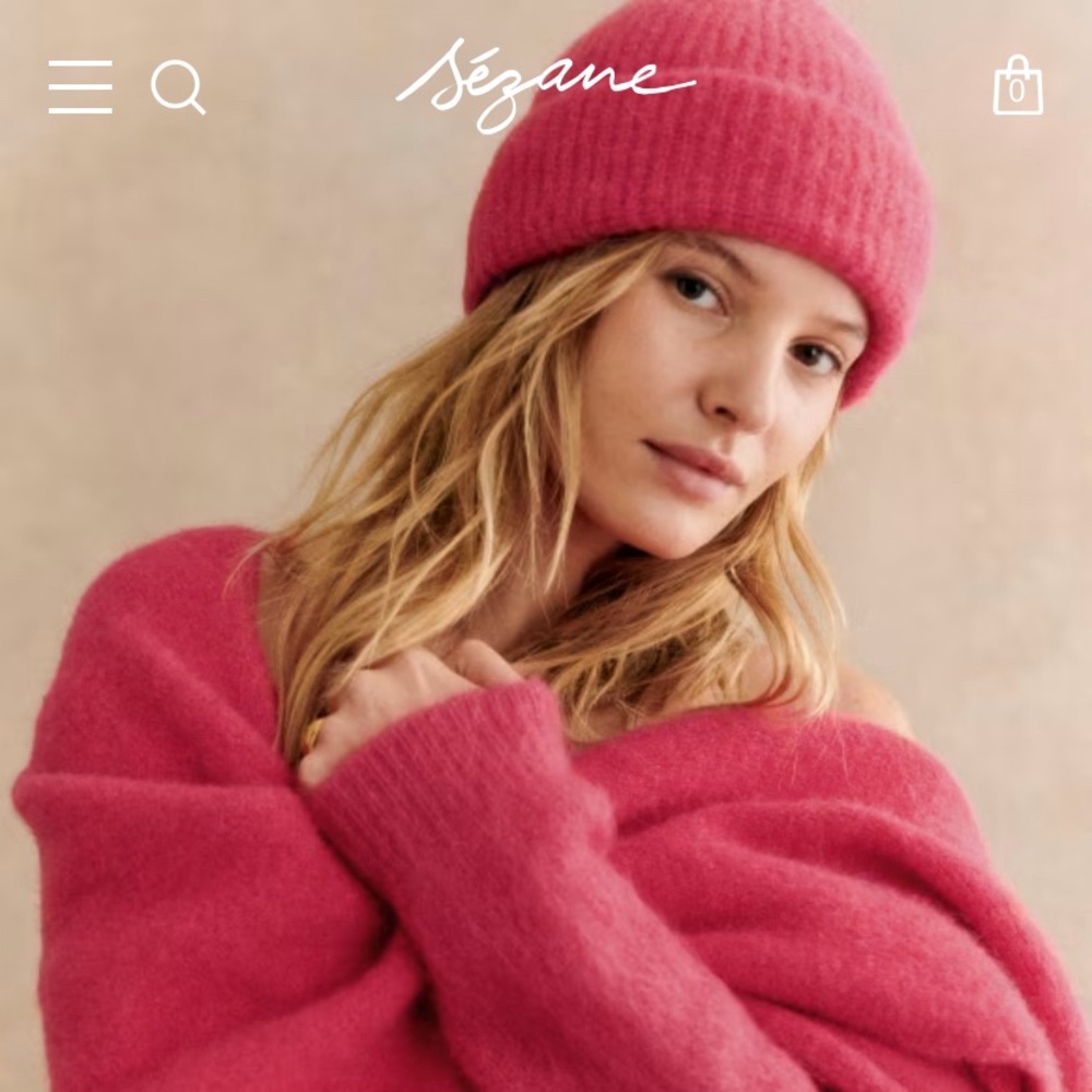 Sézane Paul Alpaca Beanie / Toque - Lilac
